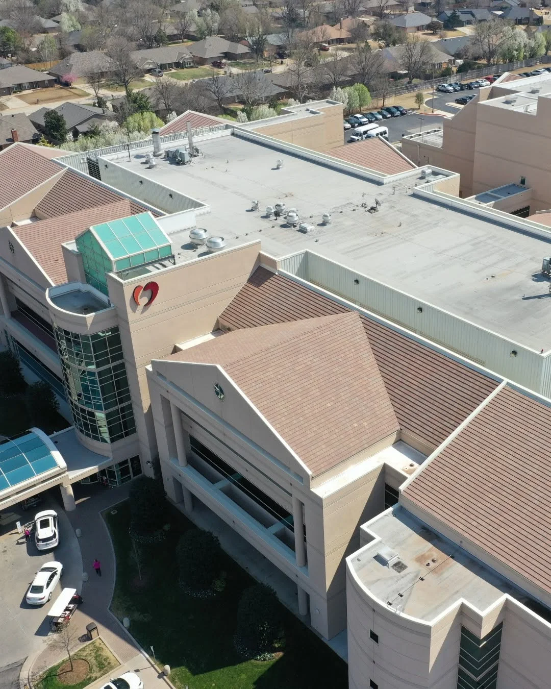 Flat roof TPO seam membrane repair on commercial building in Deltona FL