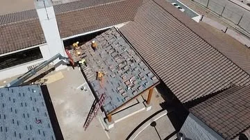 Plywood roof deck water damage sheathing repair in Deltona FL
